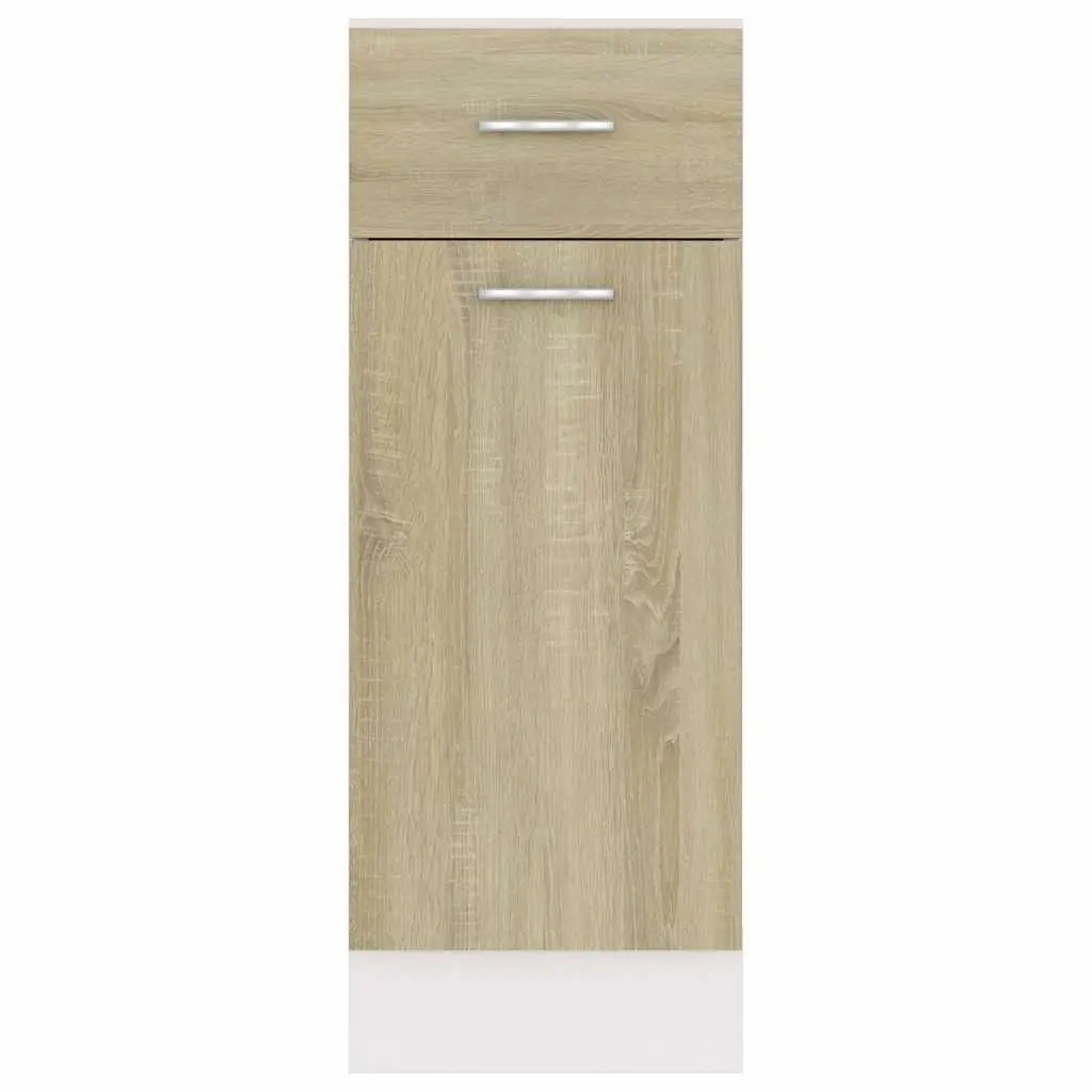 Cabinet Kitchen Storage Drawer Bottom Brown Engineered Wood 30W x 46D x 81.5H cm