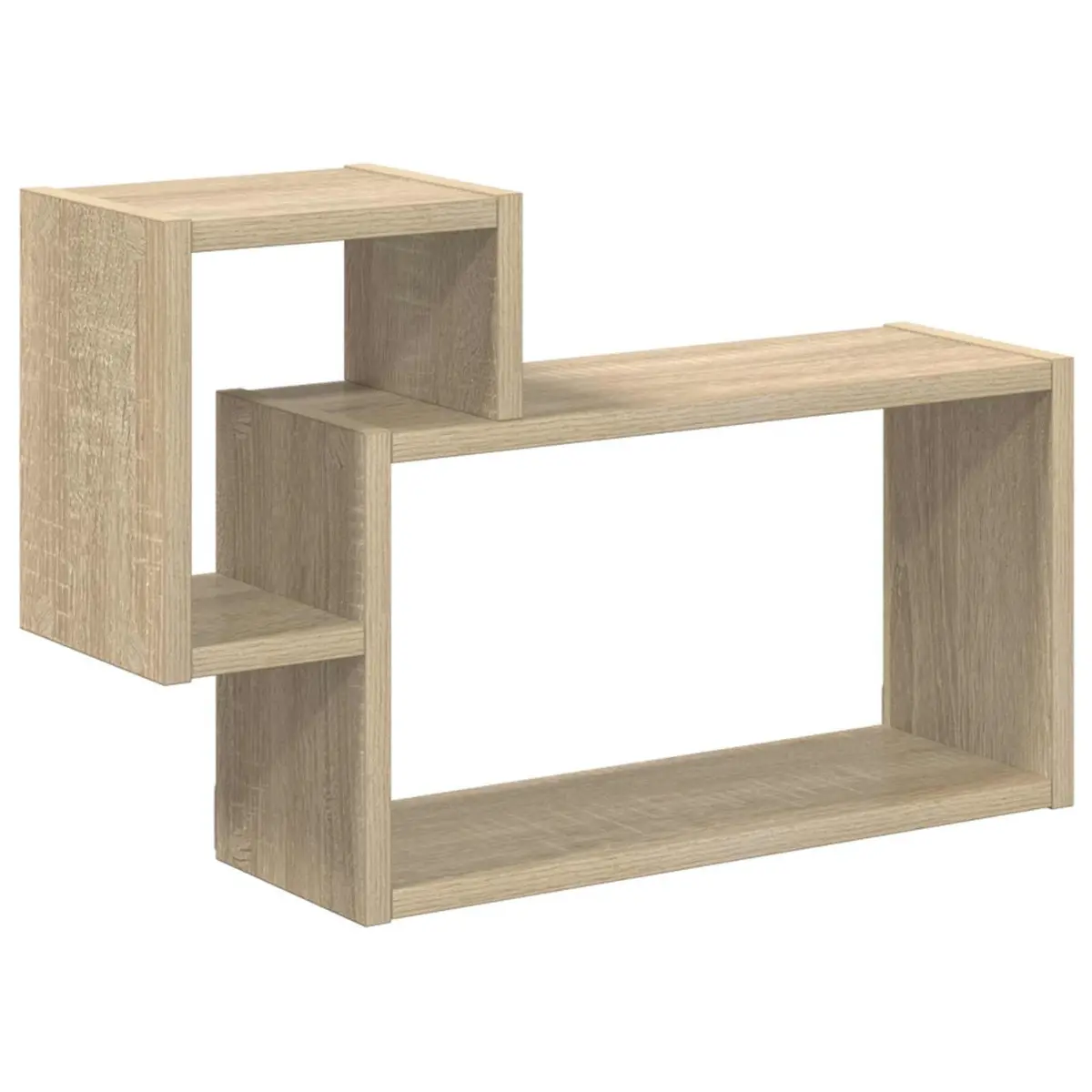 Wall Shelf Wall-Mounted Storage Brown Modern Living Room Bedroom Décor