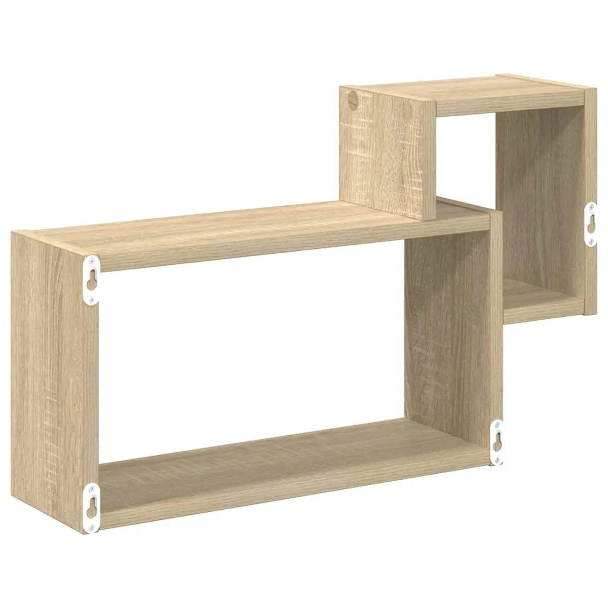 Wall Shelf Wall-Mounted Storage Brown Modern Living Room Bedroom Décor