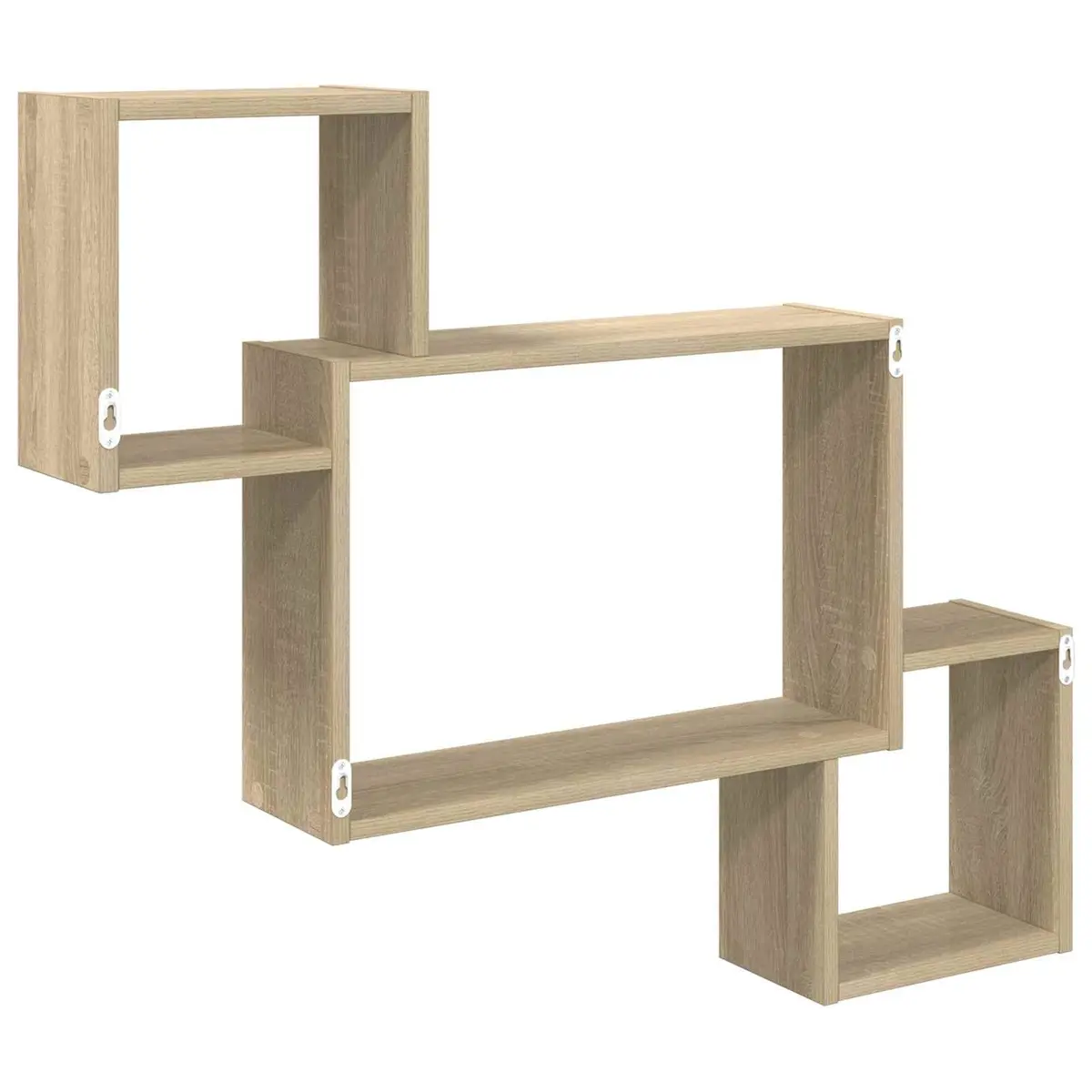 Wall Shelf Wall-Mounted Storage Sonoma Oak Brown 91.5 x 15 x 76 cm