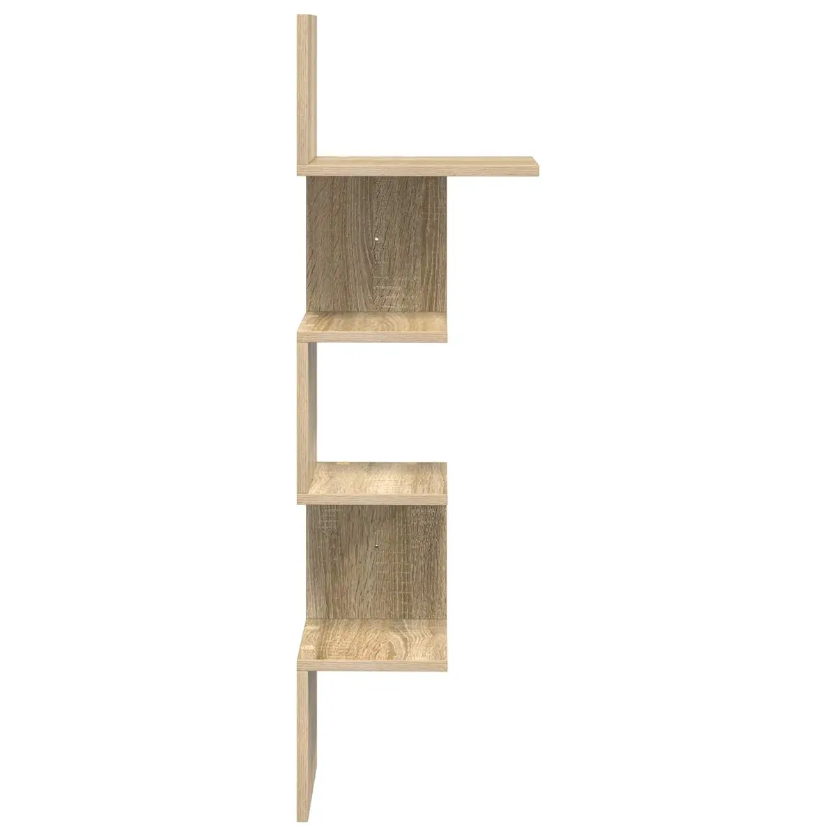 Wall Shelf Wall-Mounted Storage Brown Engineered Wood 32 x 21 x 107 cm