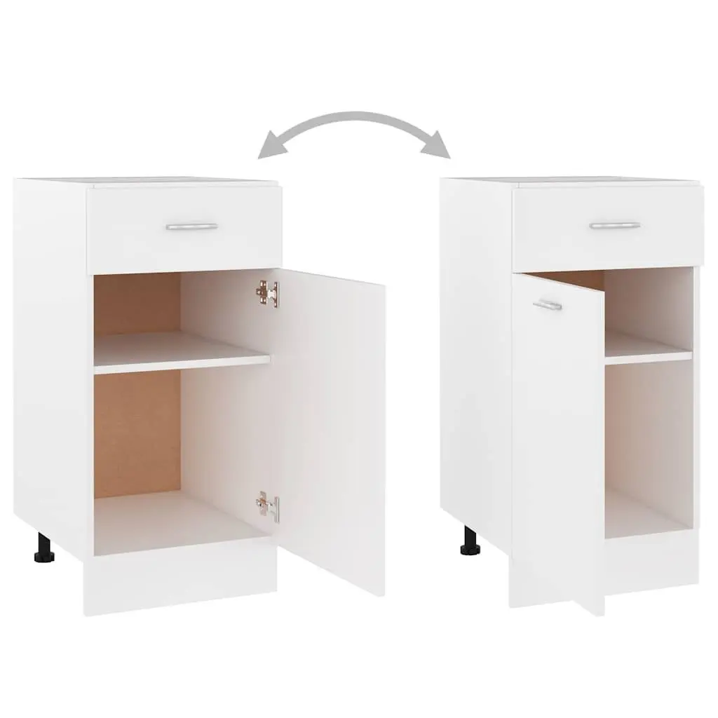 Kitchen Cabinet White Compact Storage 40x46x81.5cm