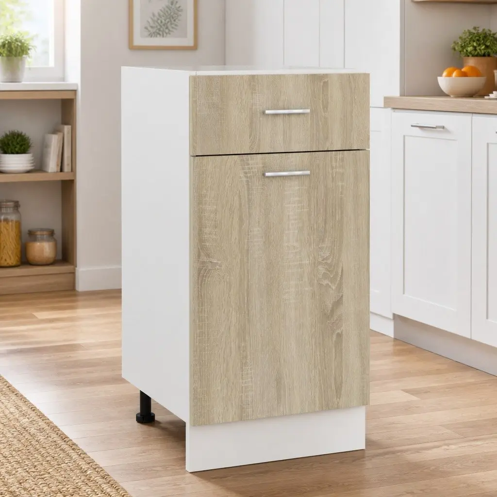Kitchen Cabinet Brown Engineered Wood 40x46x81.5cm