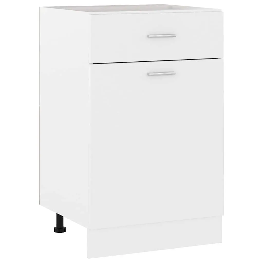 Kitchen Cabinet White Engineered Wood Drawer Shelves 50x46x81.5cm