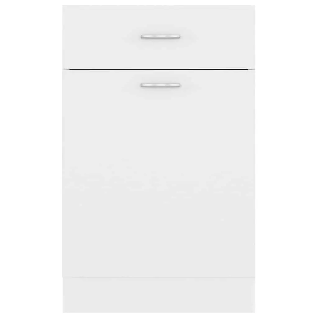 Kitchen Cabinet White Engineered Wood Drawer Shelves 50x46x81.5cm