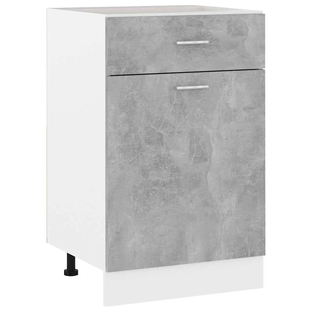 Kitchen Drawer Bottom Cabinet Grey Storage Cupboard Organiser Shelves Door