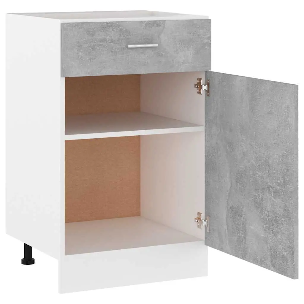 Kitchen Drawer Bottom Cabinet Grey Storage Cupboard Organiser Shelves Door