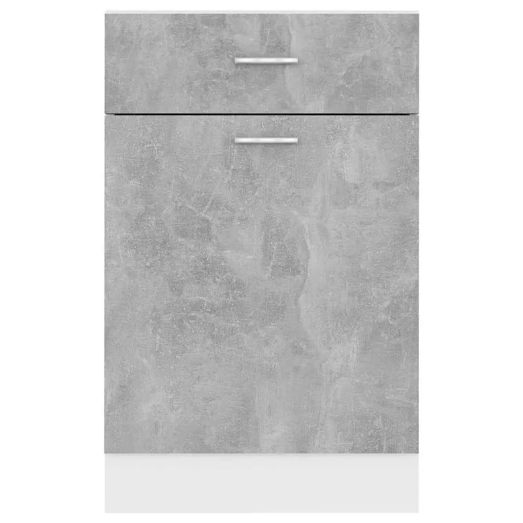 Kitchen Drawer Bottom Cabinet Grey Storage Cupboard Organiser Shelves Door