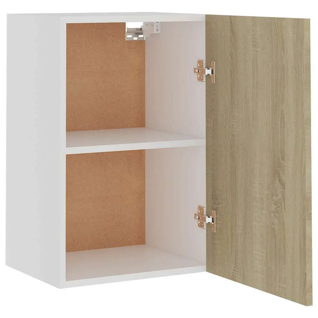 Hanging Kitchen Cabinet Brown Storage Cupboard with Door 39.5 x 31 x 60 cm