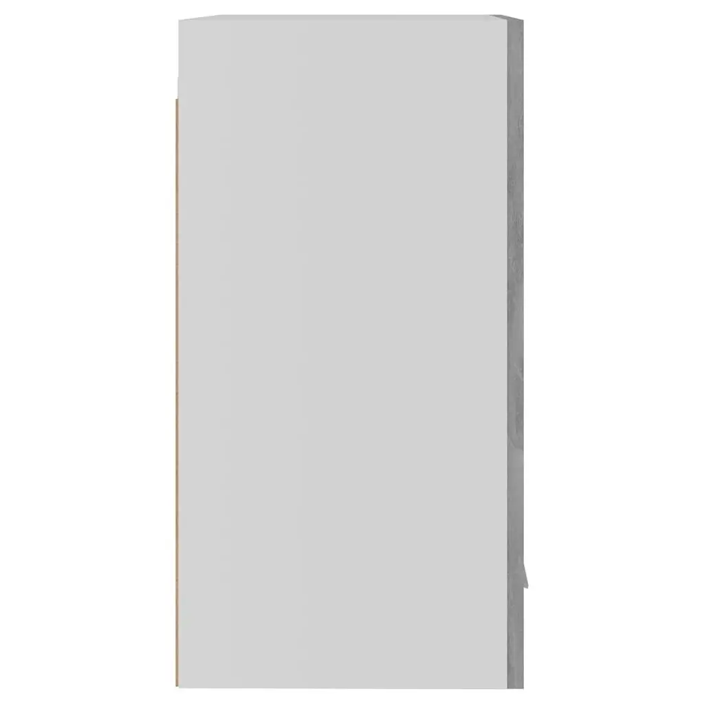 Grey Hanging Kitchen Cabinet with Shelves Door Storage Engineered Wood