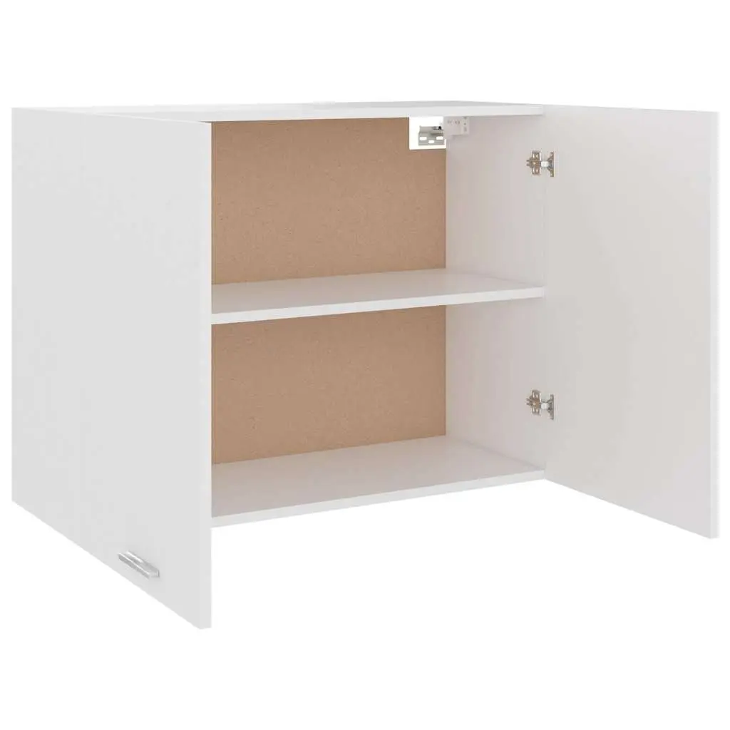 White Hanging Kitchen Cabinet 80x31x60 cm Wall Mounted Storage Cupboard 2 Doors