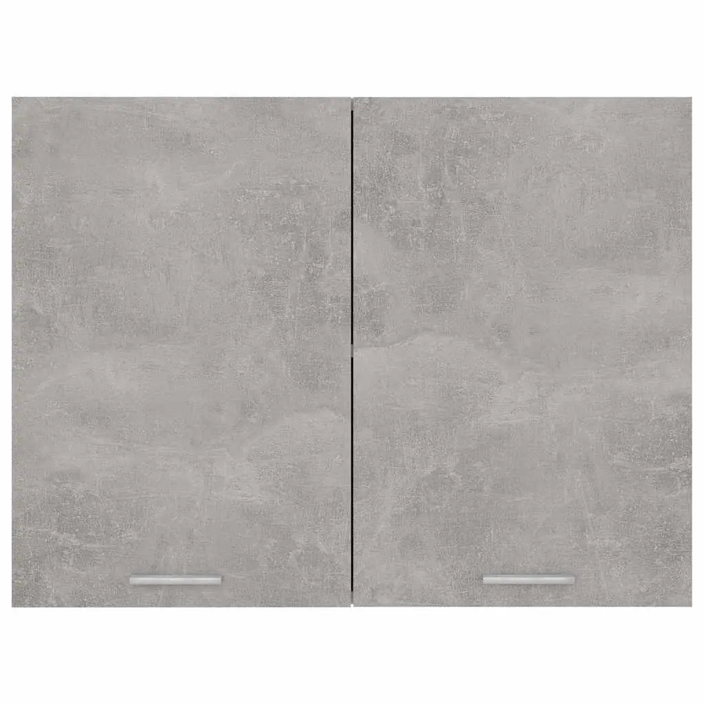 Hanging Kitchen Cabinet Grey Storage Unit Two Doors Shelves Engineered Wood 80W x 31D x 60H cm