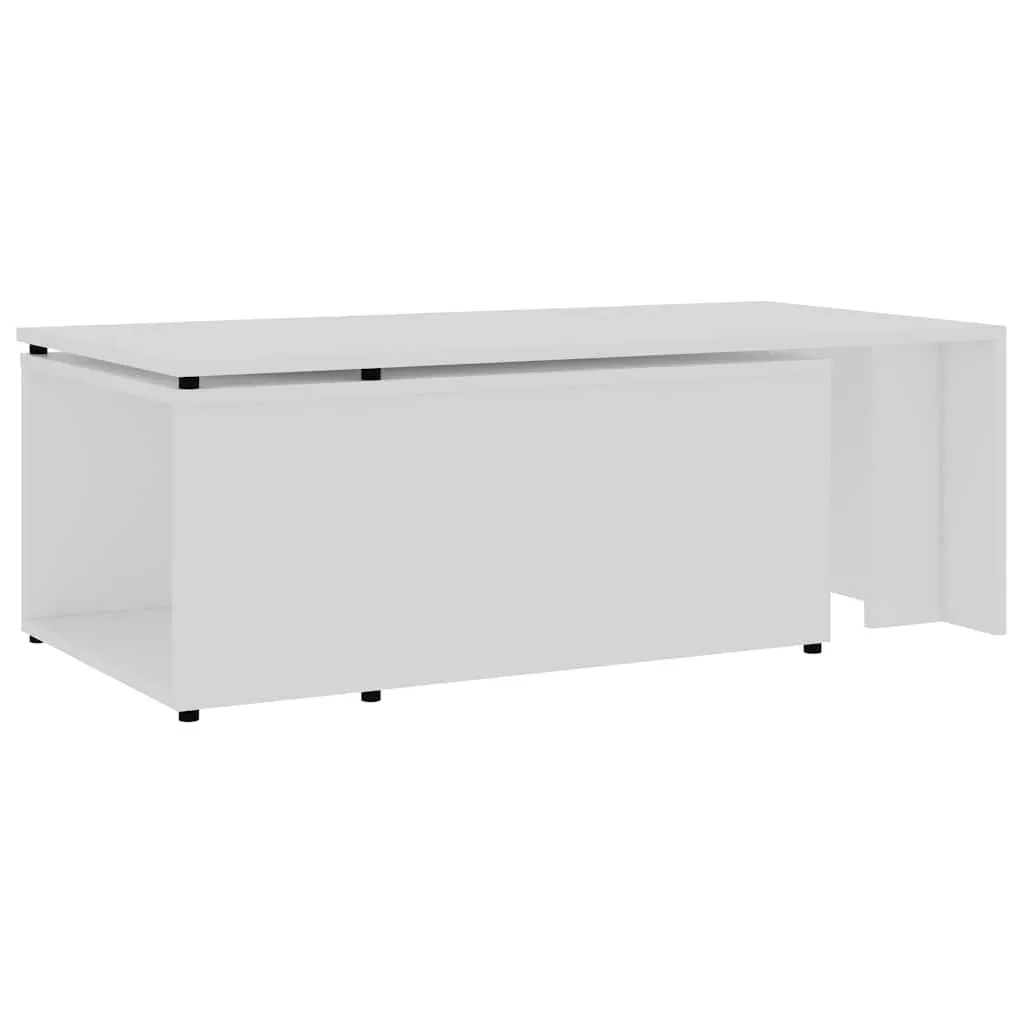 Coffee Table White Engineered Wood 150x50x35 cm