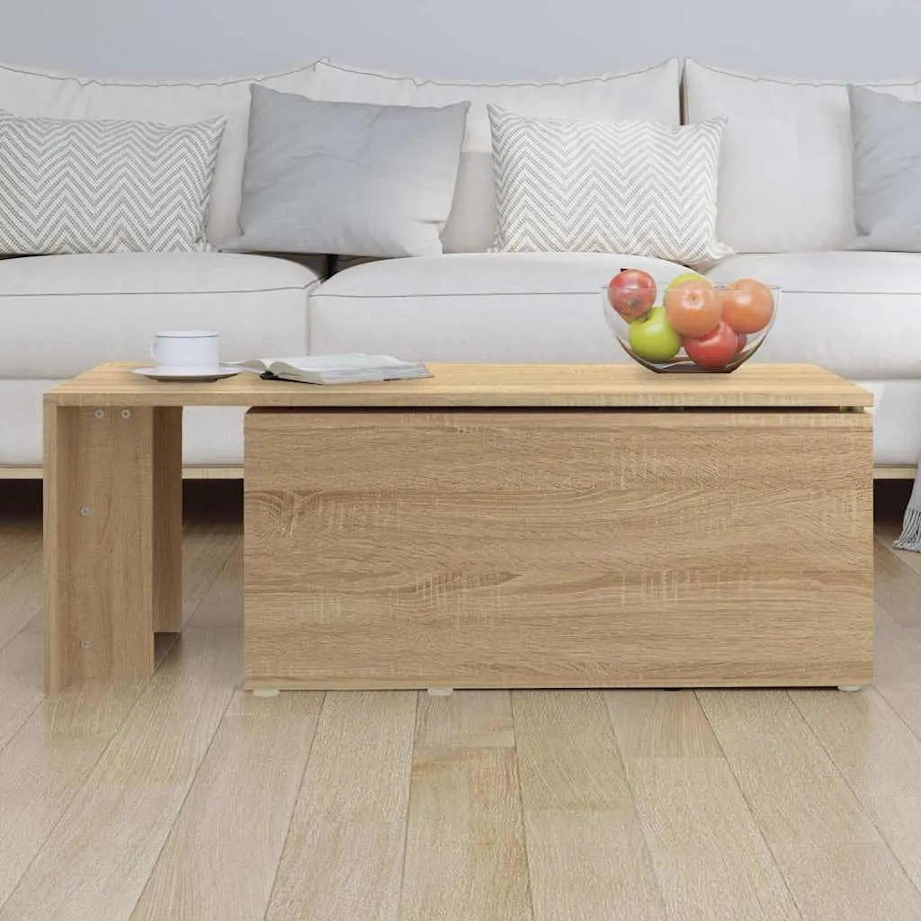 Coffee Table Brown Engineered Wood Side Table Living Room Furniture 150x50x35cm