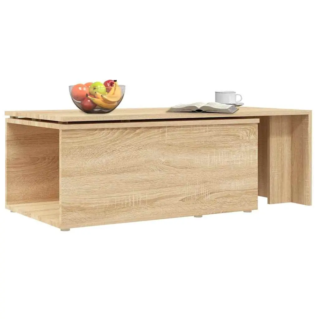 Coffee Table Brown Engineered Wood Side Table Living Room Furniture 150x50x35cm