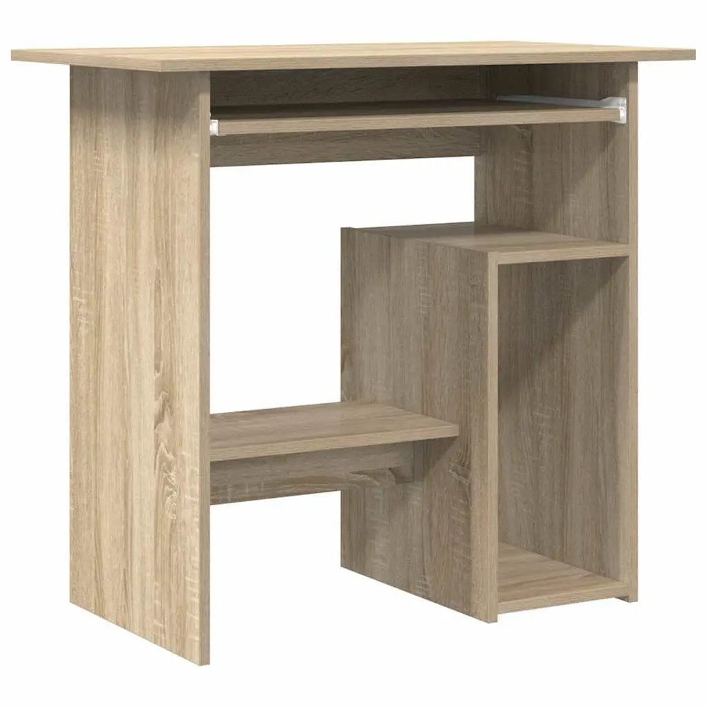 Desk Engineered Wood Sonoma Oak 80x45x74 cm Office Workstation Computer Study