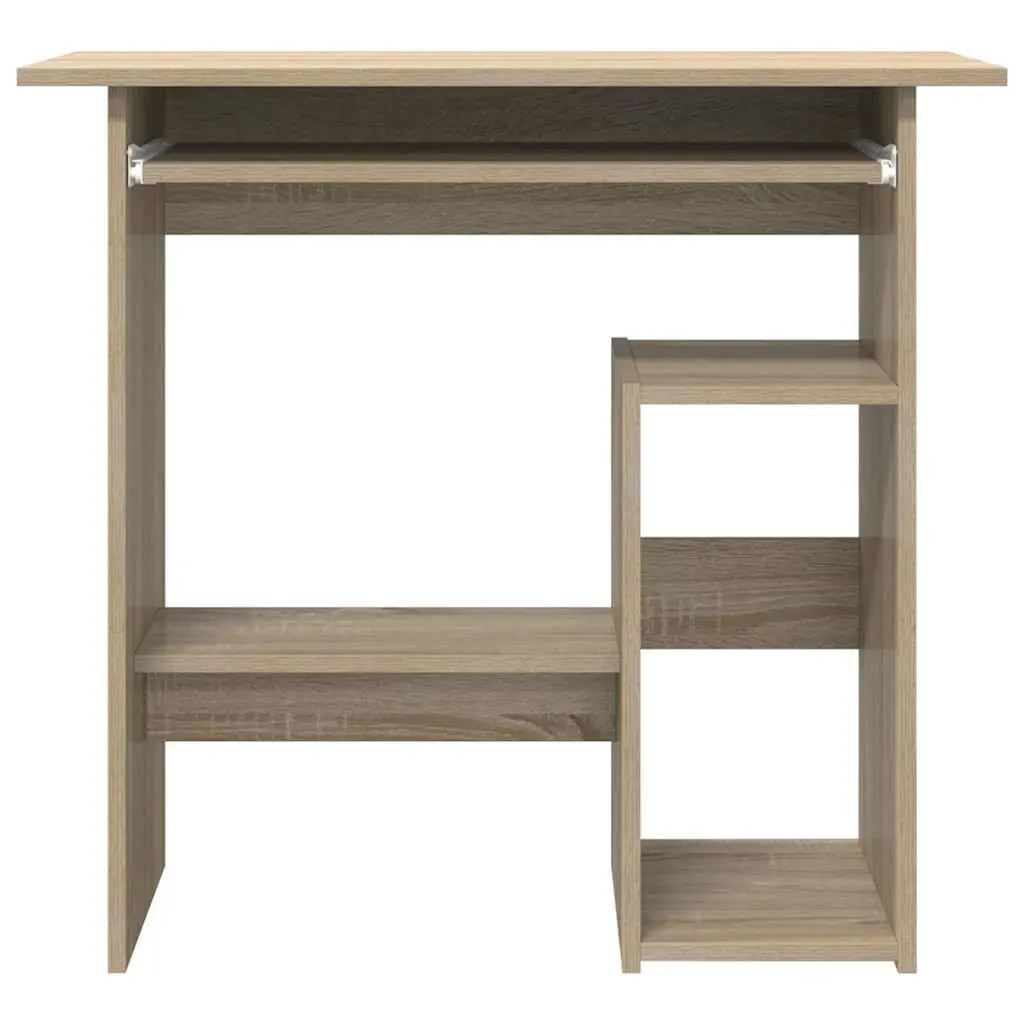 Desk Engineered Wood Sonoma Oak 80x45x74 cm Office Workstation Computer Study
