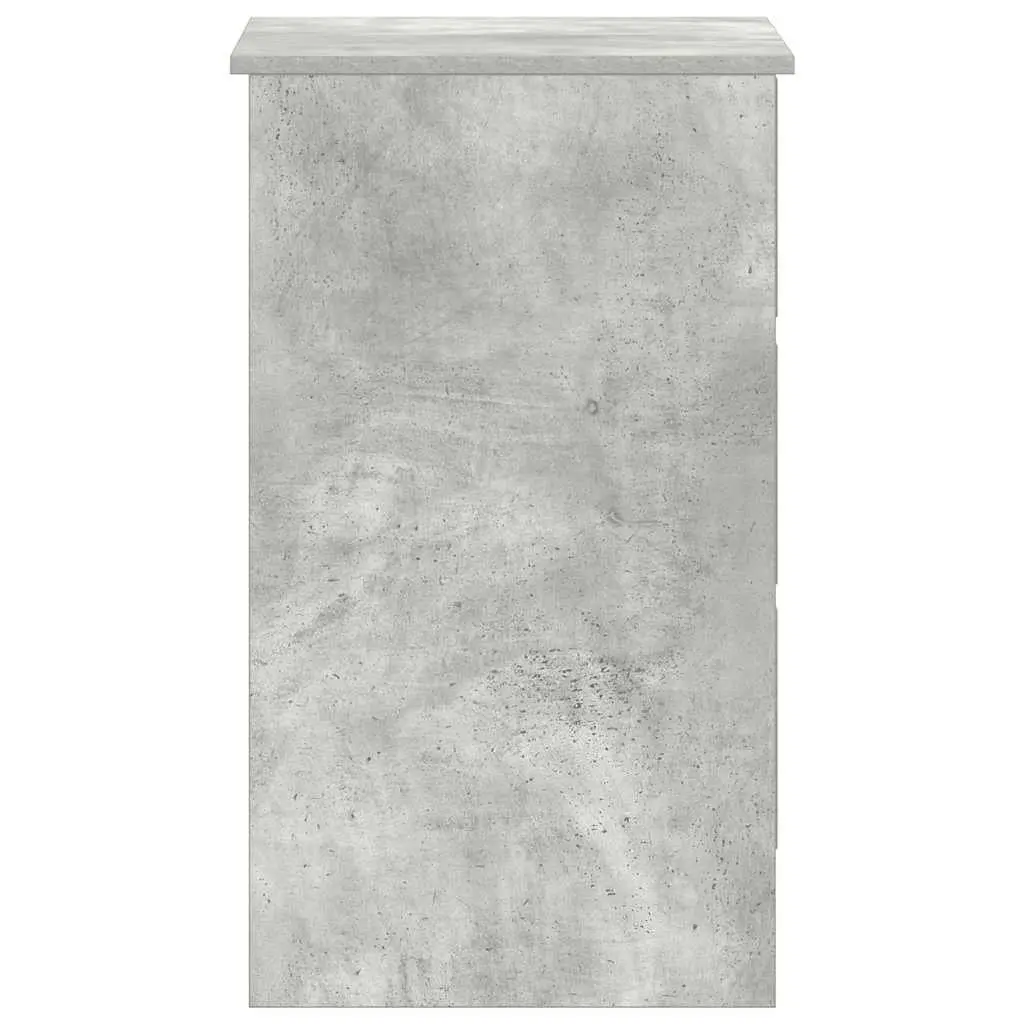 90cm Concrete Grey Desk with Drawer