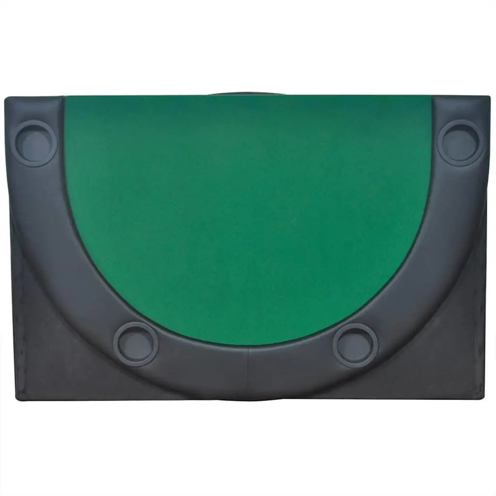 Poker Tabletop Foldable Green Racetrack 10 Player with Cup Holders