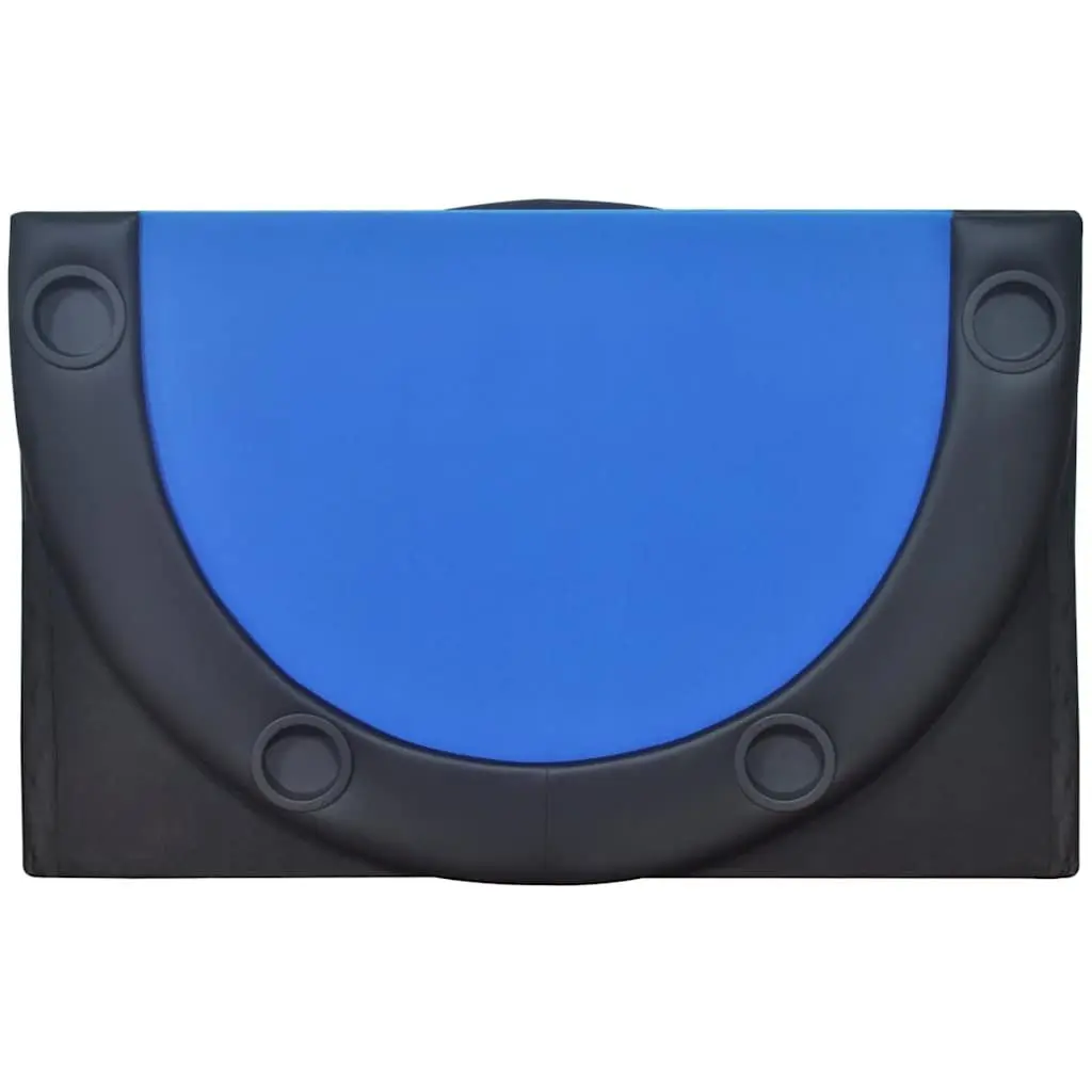 Poker Tabletop Foldable Racetrack Blue Padded Playing Surface 10 Player