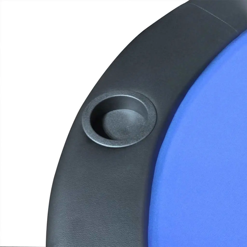 Poker Tabletop Foldable Racetrack Blue Padded Playing Surface 10 Player
