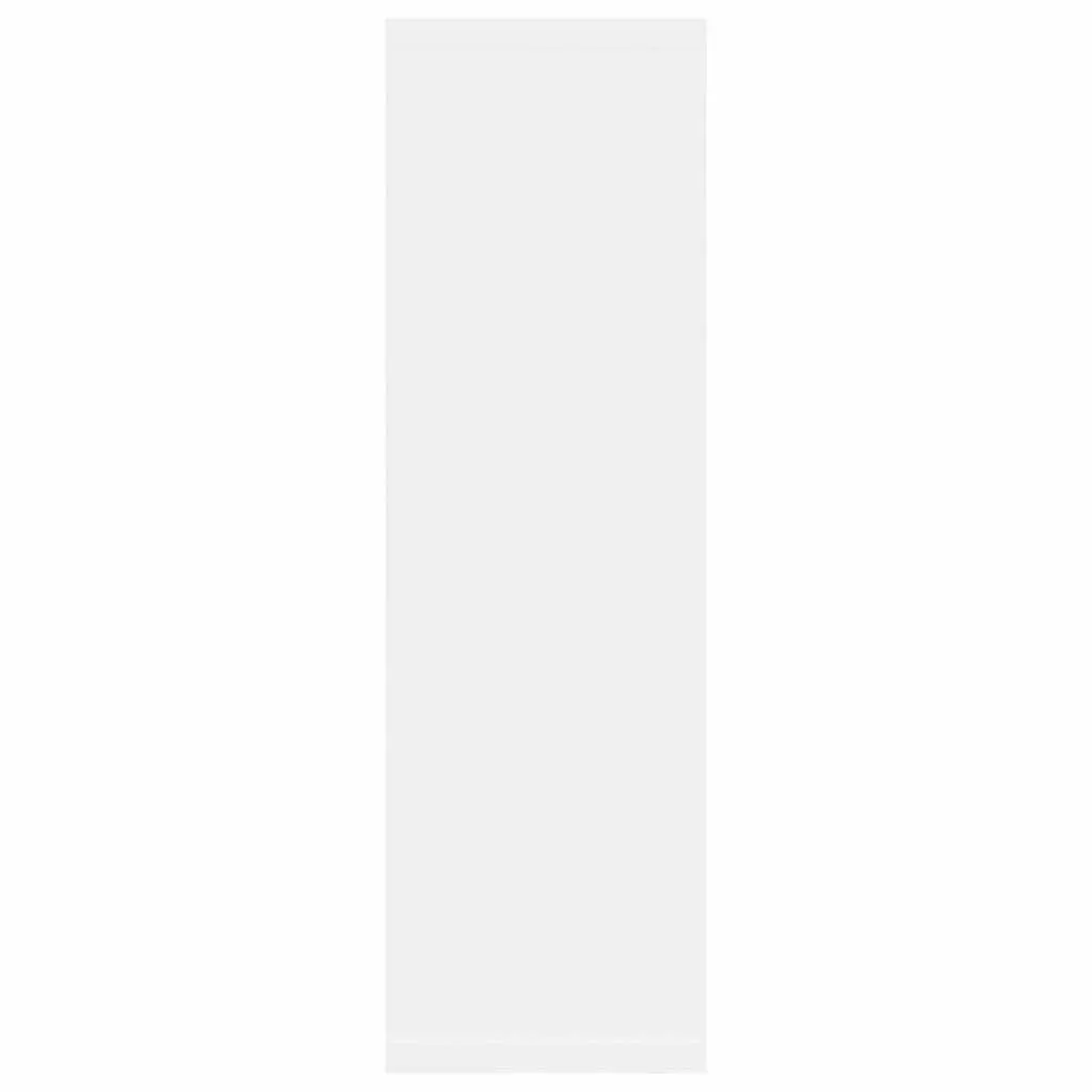 Wall Shelf White Floating Storage Eight Compartments Engineered Wood