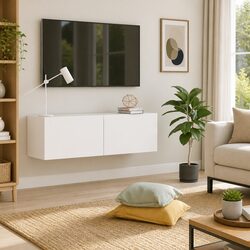 Your New Favorite Wall-Mounted TV Cabinet in White