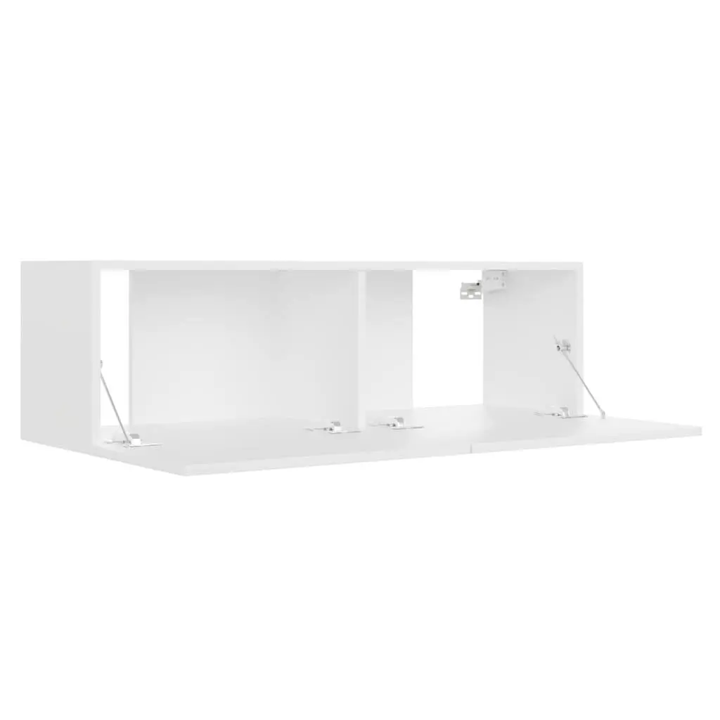 Wall-Mounted TV Cabinet in White