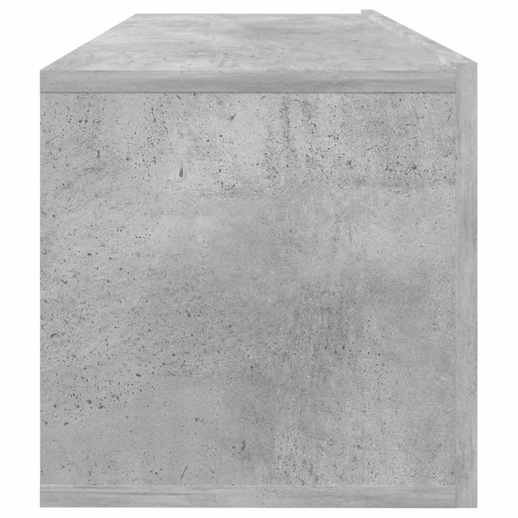 Wall-Mounted TV Cabinet Grey 100x30x30 cm Storage Unit Drop-Down Doors