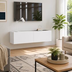 Your Friendly Wall-Mounted TV Cabinet, White Design