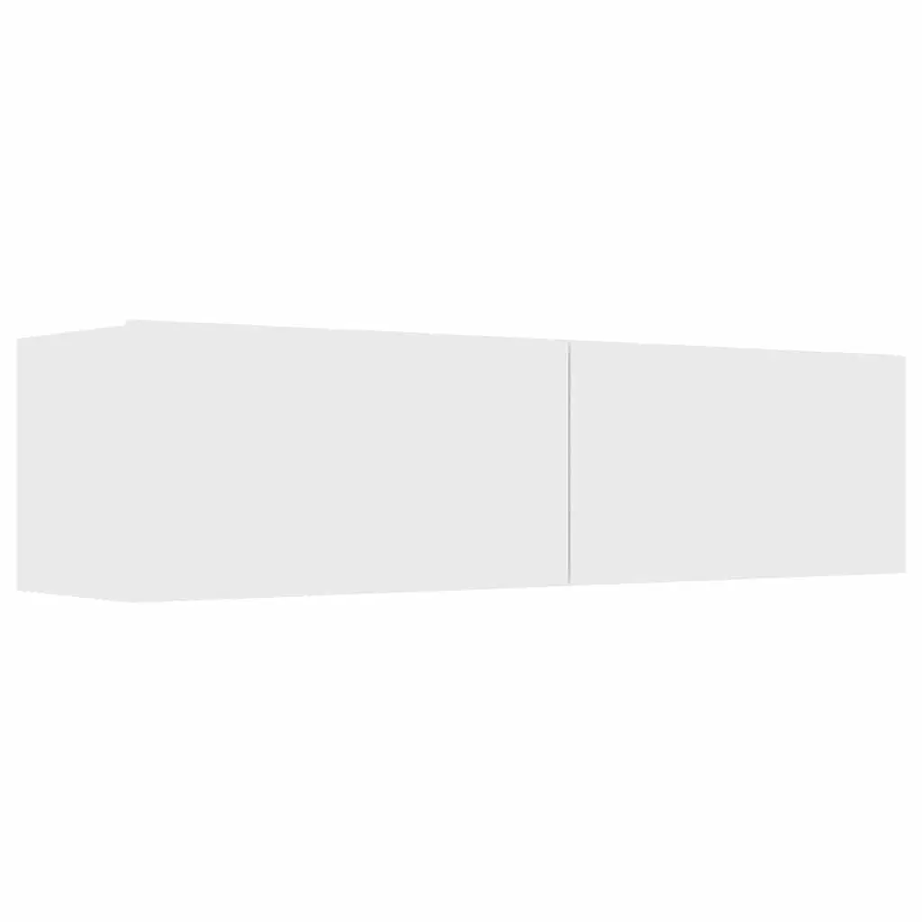 Wall-Mounted TV Cabinet White 120x30x30 cm Storage Unit Drop-Down Doors