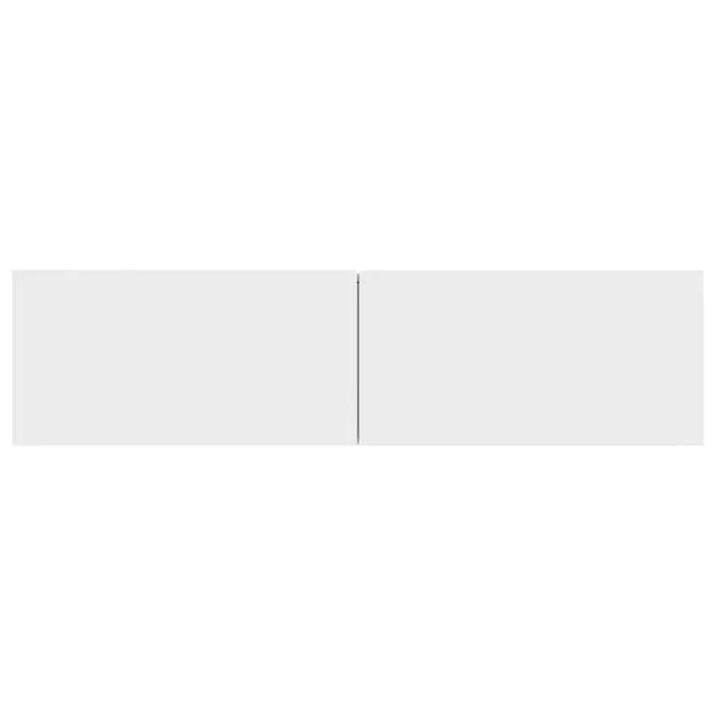 Wall-Mounted TV Cabinet White 120x30x30 cm Storage Unit Drop-Down Doors