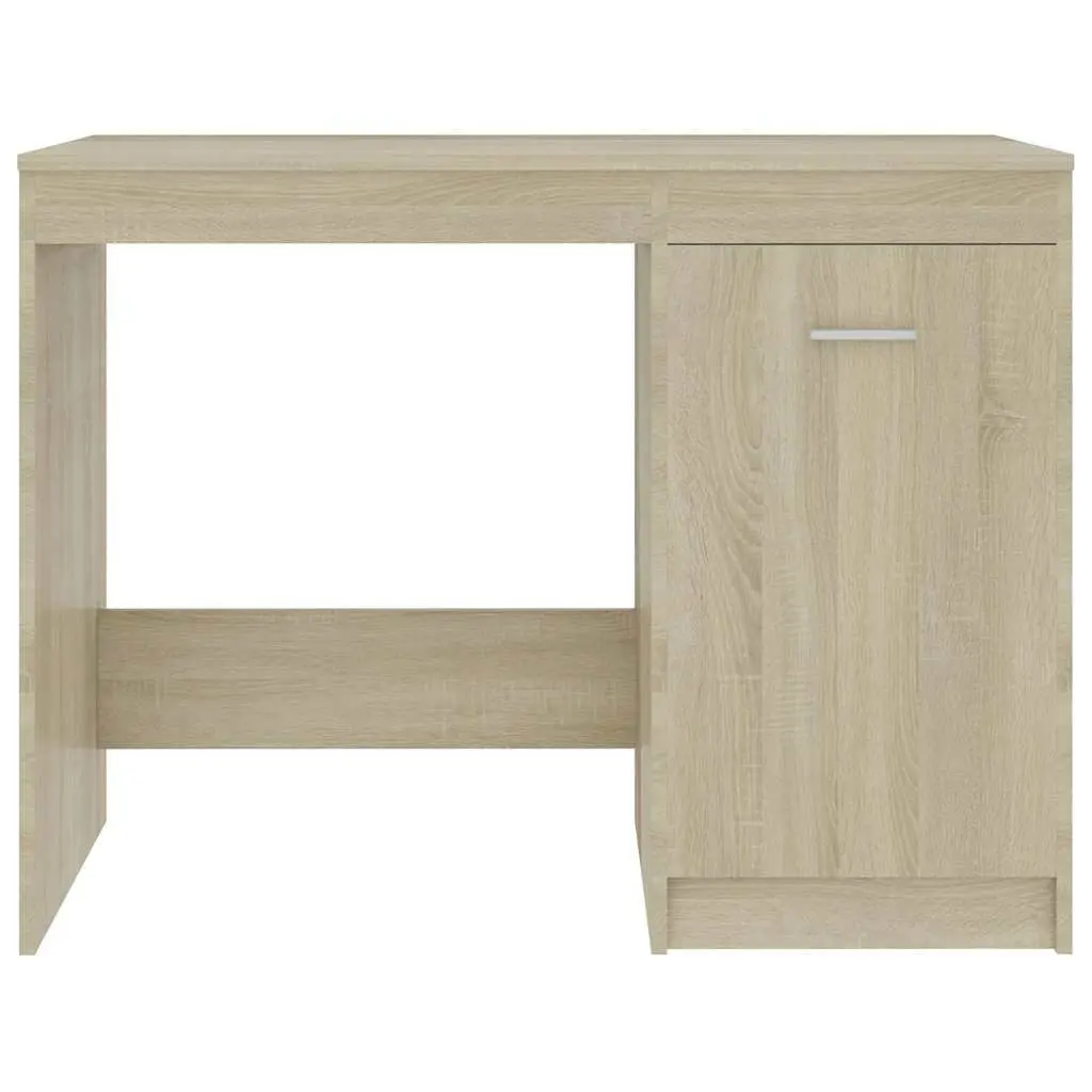Office Desk with Storage Cabinet Brown 100 x 50 x 76 cm