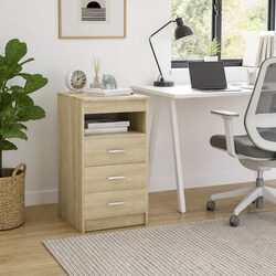 Organize Your Space with a Brown 3-Drawer Cabinet