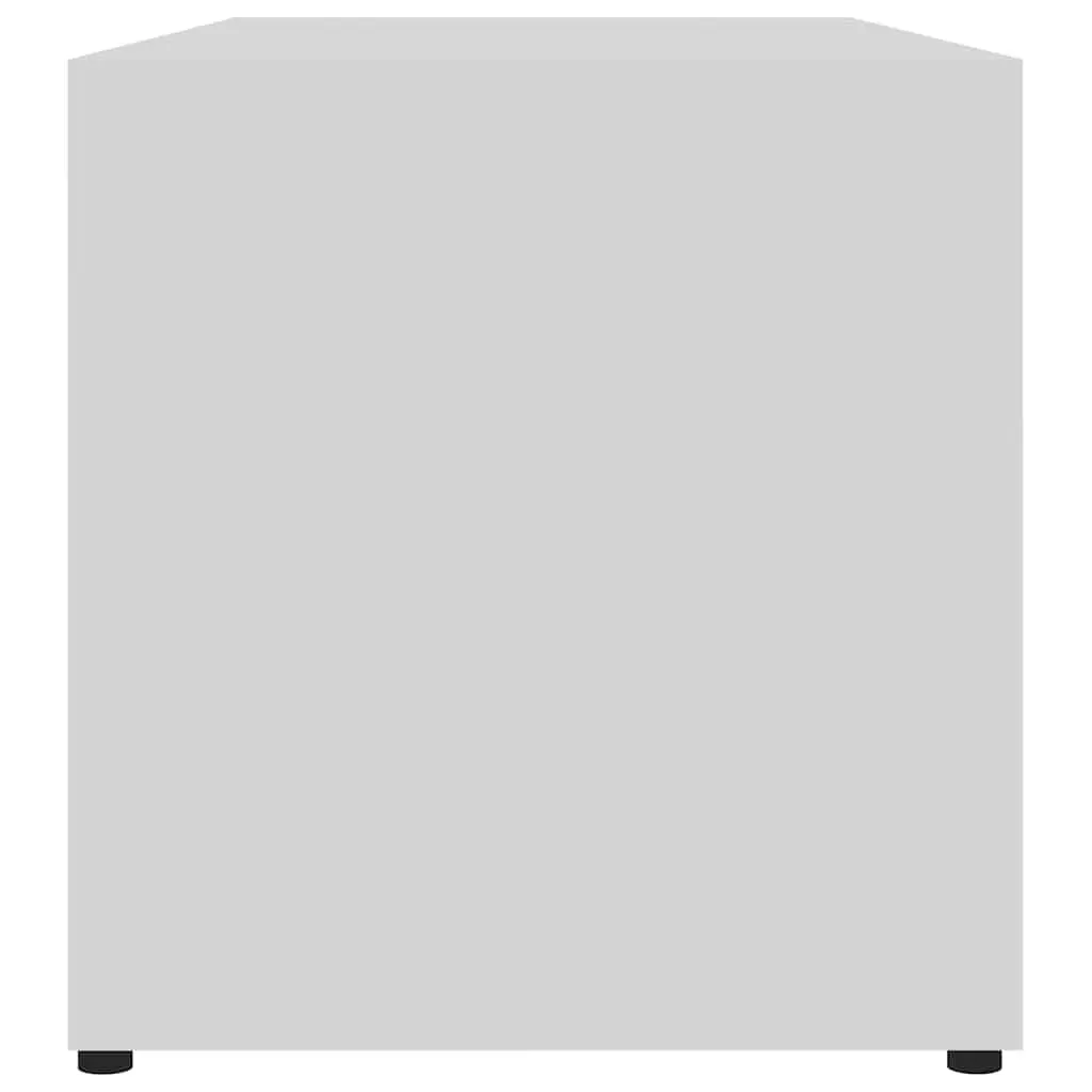 TV Cabinet White Engineered Wood Storage Unit with Drawers and Door Compartment 80W x 34D x 36H cm