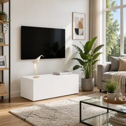 Your New Favorite White TV Cabinet with 3 Drawers