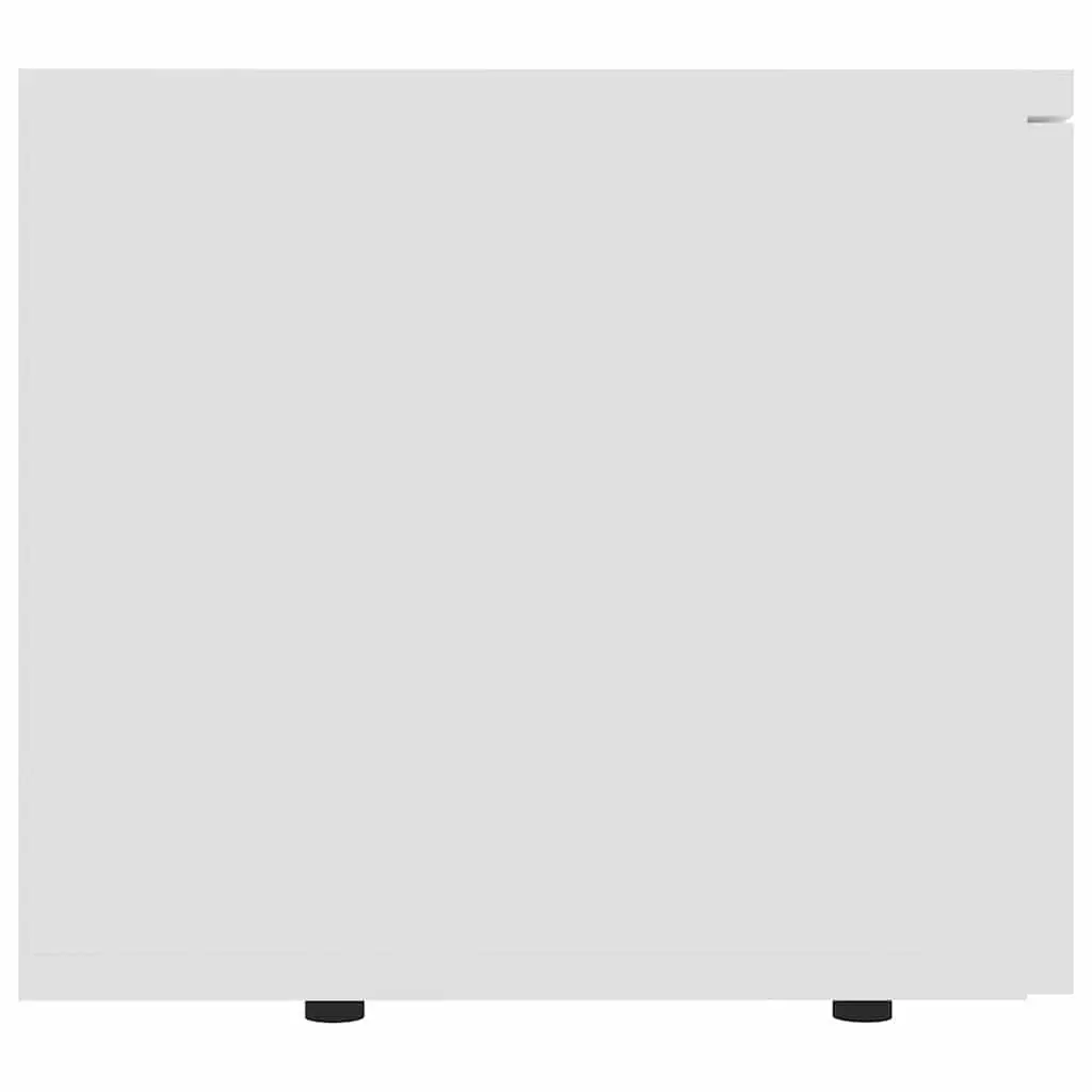 TV Cabinet White with 3 Drawers Storage Unit 80x34x30cm for Living Room