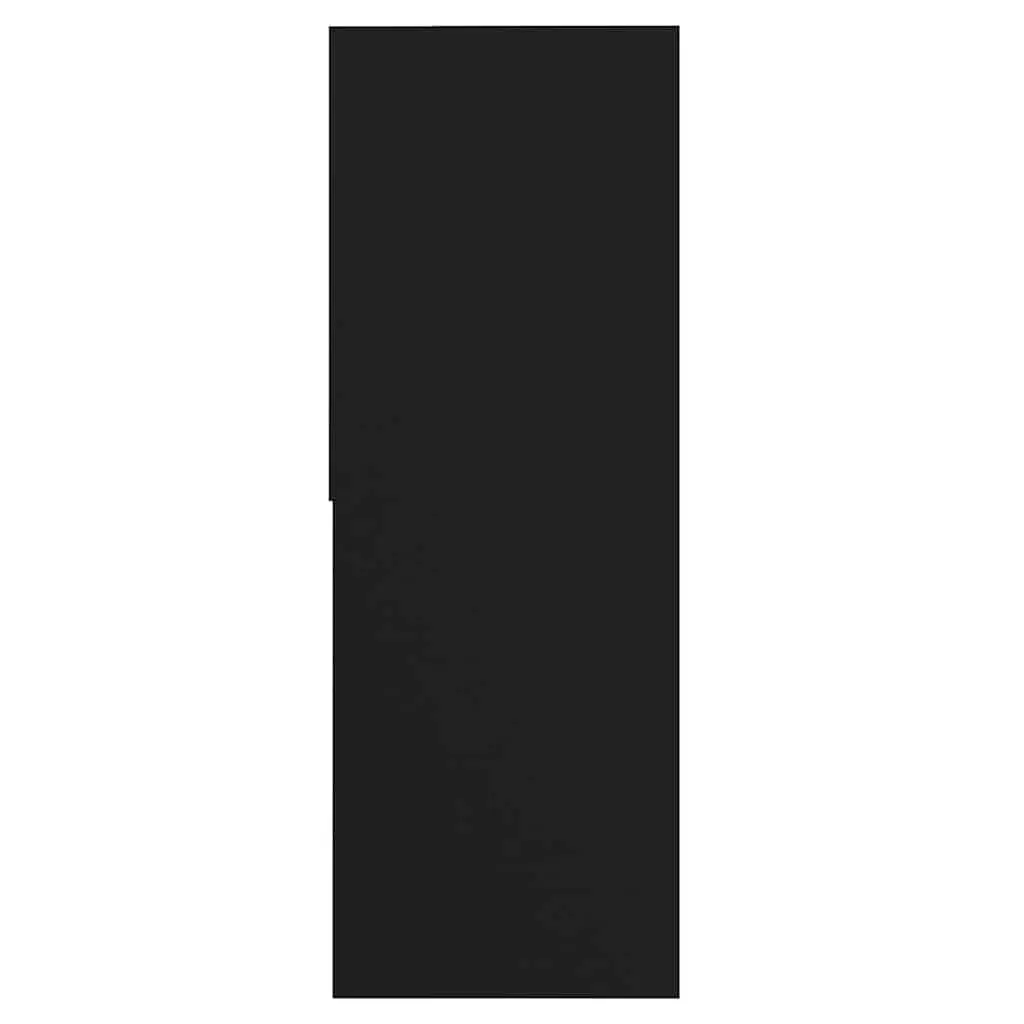 Black Book Cabinet Storage Bookcase Shelving Unit Engineered Wood 67x24x161cm