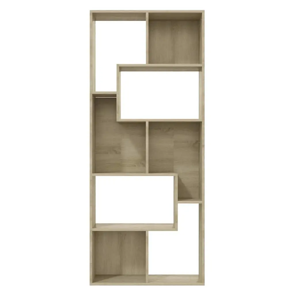 Book Cabinet Sonoma Oak Brown Engineered Wood Bookshelf Storage Unit 67L x 24W x 161H cm