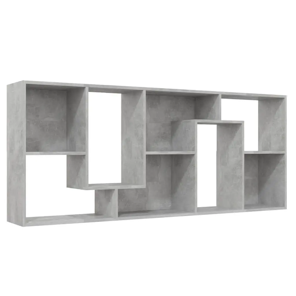 Book Cabinet Grey Engineered Wood Shelving Unit 67x24x161cm