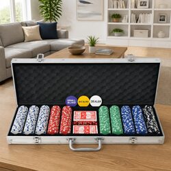 Friendly Poker Set with 500 Chips and More