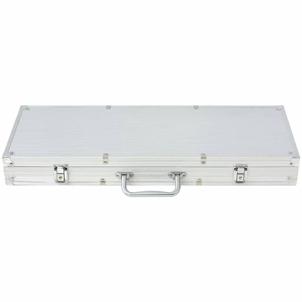 Poker Set 500 Chips Aluminium Case 2 Decks Cards 5 Dice Buttons