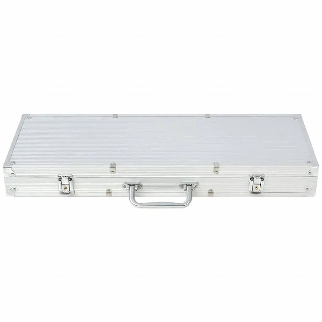 Poker Set 500 Laser Chips Aluminium Case Casino Dice Playing Cards Buttons