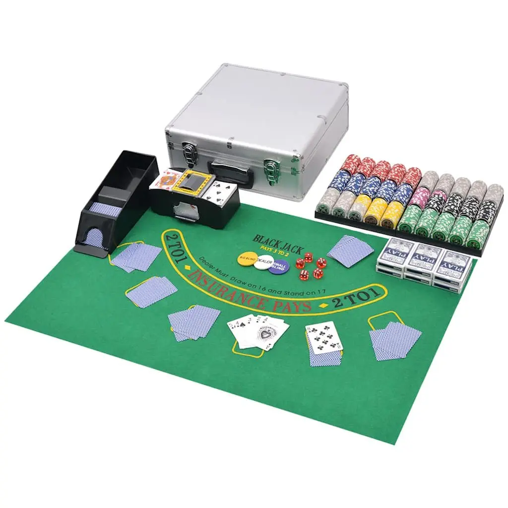 Poker Blackjack Set with 600 Chips
