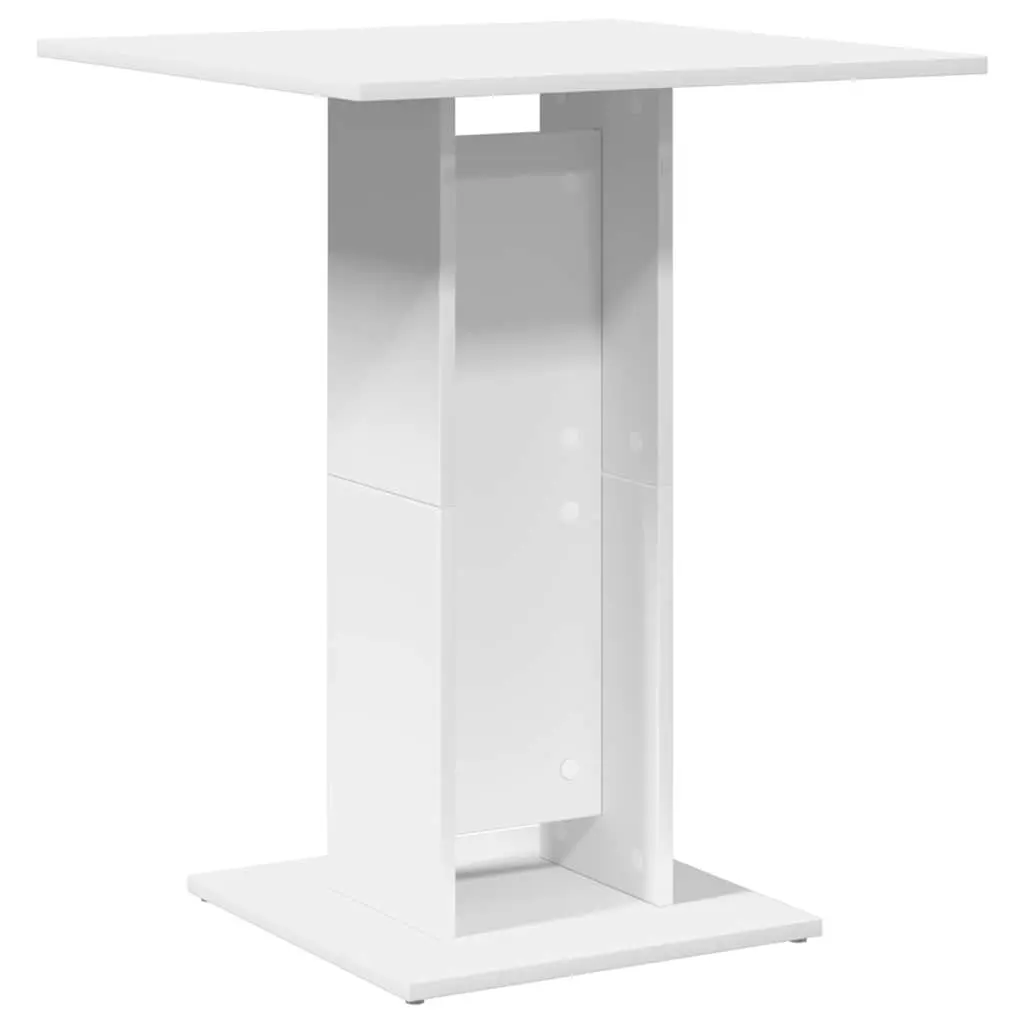 Bistro Table White Engineered Wood 60x60x75 cm