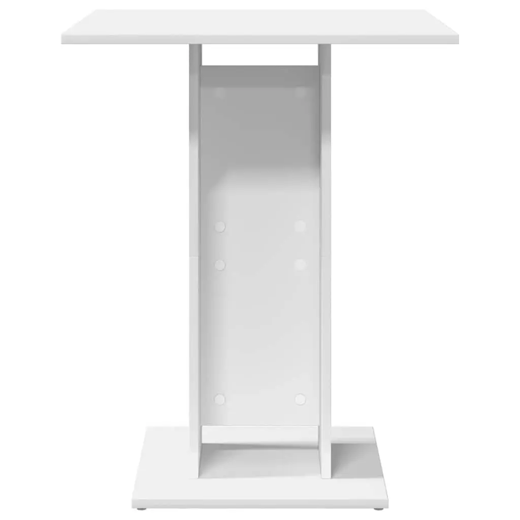 Bistro Table White Engineered Wood 60x60x75 cm