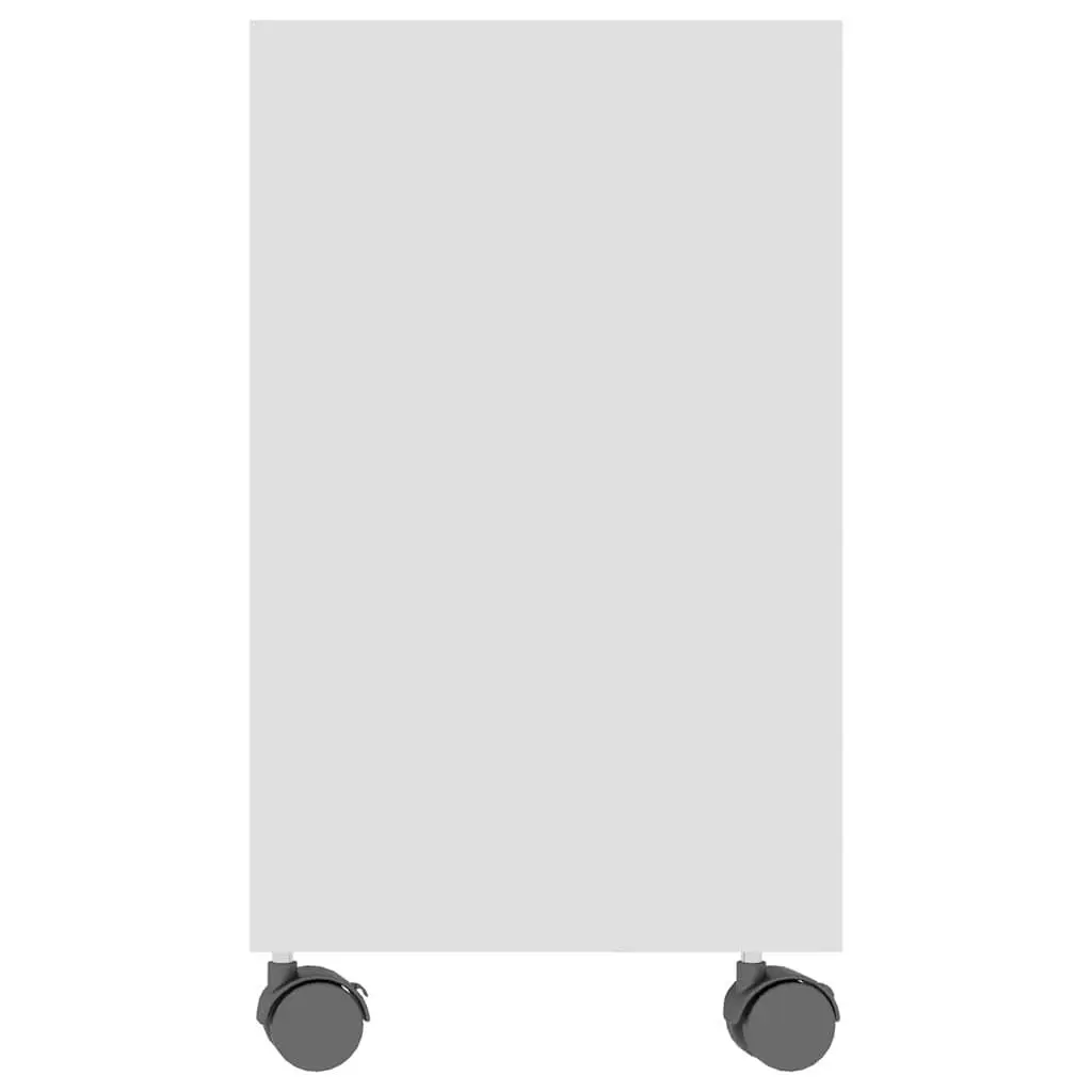 White End Table with Wheels