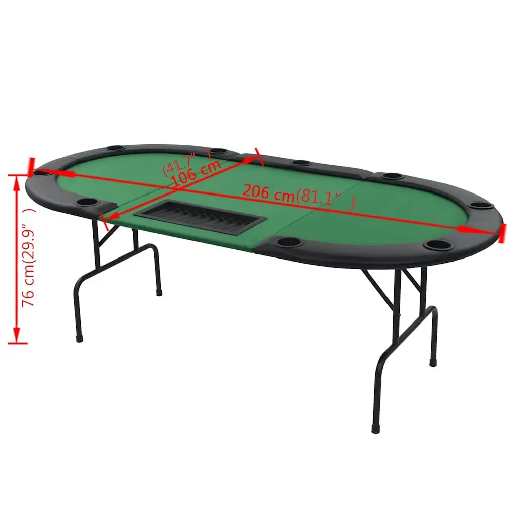 9-Player Folding Poker Table