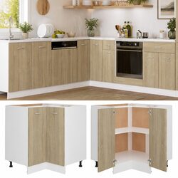 Your Ideal Corner Bottom Cabinet in Brown