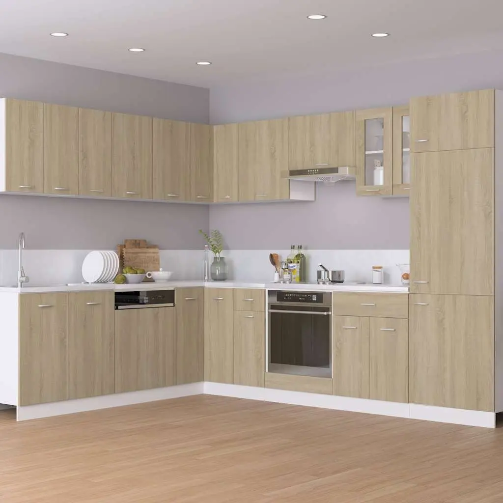 Kitchen Storage Cupboard Brown Engineered Wood Corner Bottom Cabinet 75.5x81.5 cm